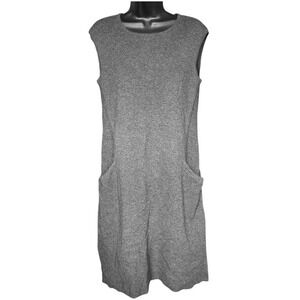 Layfayette 148 100% Wool Dress Sz S Gray Scandi Quiet Luxury Minimalist